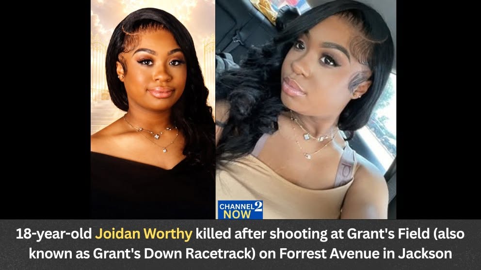 Joidan Worthy, who was killed after shooting at Grant's Field (also known as Grant's Down Racetrack) on Forrest Avenue in Jackson

One ᴅᴇᴀᴅ, five injured in shooting at Northwest Jackson trail ride event

JACKSON, Miss. — One person was killed and five others were injured following a shooting early Saturday morning at a trail ride event in northwest Jackson, according to the Jackson Police Department.

Officers responded to reports of gunfire around 12:38 a.m. on June 6 in the 2900 block of Forrest Avenue Extension. When they arrived, they found six adult victims suffering from gunsH๏τ wounds.

Police identified the victim who died as 18-year-old Joidan Worthy. Authorities said Worthy suffered a single gunsH๏τ wound and was pronounced ᴅᴇᴀᴅ. Her family has been notified.

Following news of her death, Canton High School released a statement mourning the loss of Worthy, a member of the Class of 2026.

"It is with profound sadness that we express our sincere condolences to the family of Joidan Worthy, a member of the Canton High School Class of 2026," the school said in a statement. "During this difficult time, we extend our heartfelt thoughts and prayers to Joidan's family, friends, classmates, teachers, and all who knew and loved her."

The school also asked the community to keep the Worthy and Brent families, along with the Canton High School Class of 2026, in their thoughts and prayers.

Five other people were injured in the shooting. Four victims were transported to local hospitals for treatment. As of Saturday, two remained hospitalized, while two others had been treated and released. A sixth victim suffered a minor injury after being grazed by a projectile.

Investigators say the shooting occurred during a trail ride event at Grants Field, where witnesses reported a large crowd was gathered. According to preliminary information, the violence began after a fight involving several unidentified men escalated into gunfire.

No arrests have been announced, and police have not released information about possible suspects.

The investigation remains active and ongoing. Jackson police say additional information will be released as it becomes available.