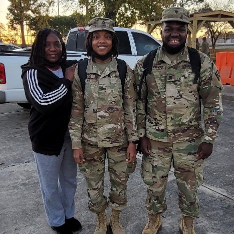 Sanders (center) was identified as one of the three US servicemembers killed